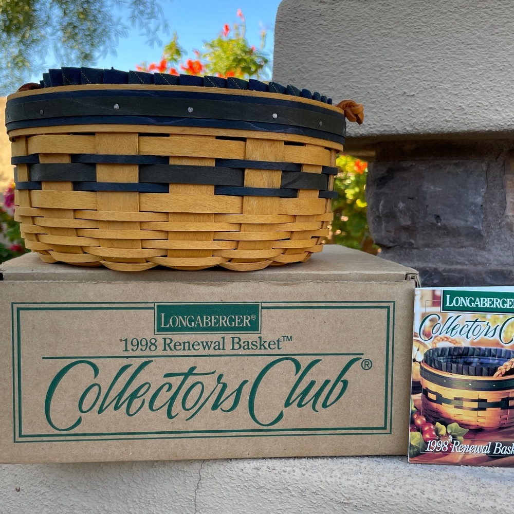 Longaberger Collectors Club 1998 Renewal Basket Combo